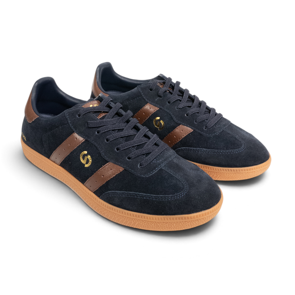 2001 Parallel Casual Sneaker - Navy/Coffee Suede
