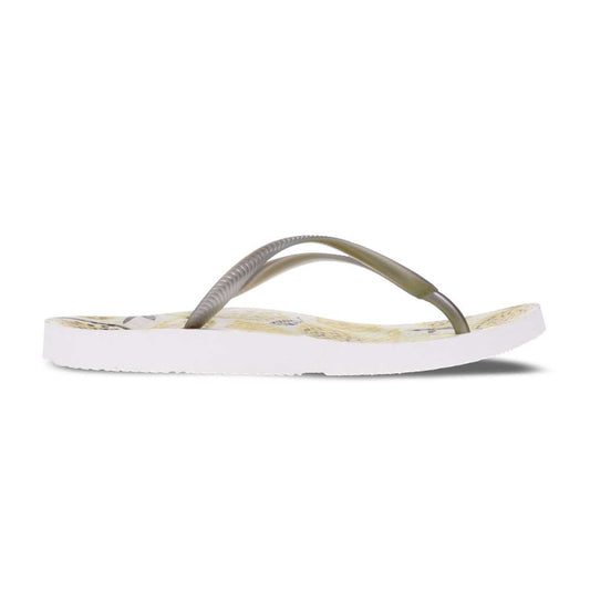 Venice Print Women's Toe Post Sandal - Lemon