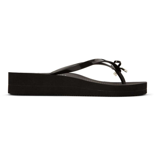 Bondi Wedge Toe Post Sandal - Black