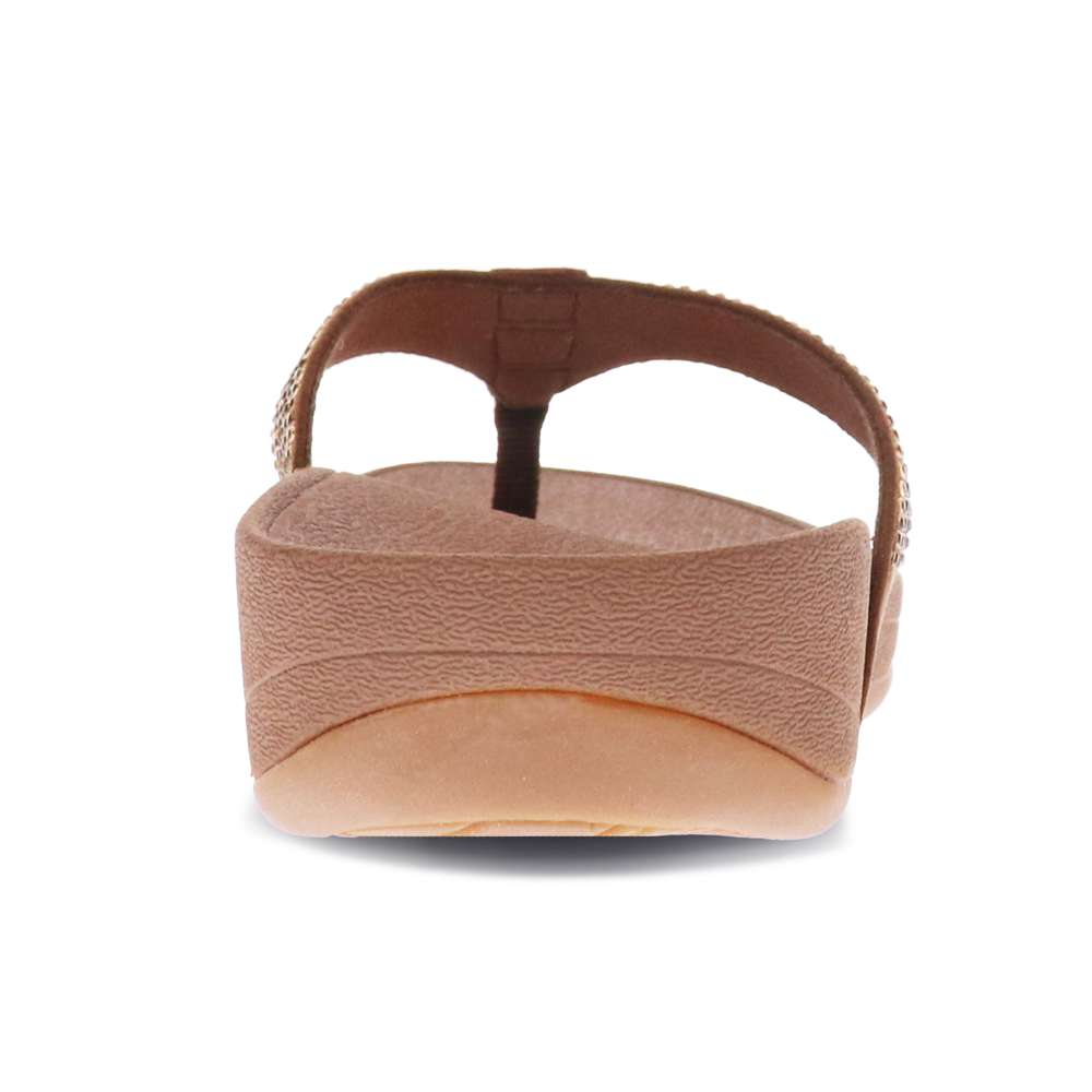 Allora Toe Post Sandal - Bronze Rhinestone