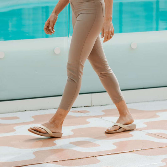Lifestyle image for Allora Toe Post Sandal - Champagne Rhinestone