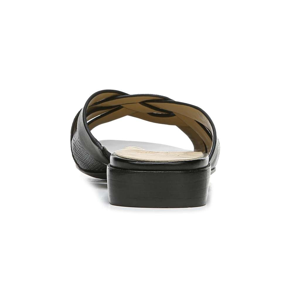 Ashford Slide - Black Lizard/Leather