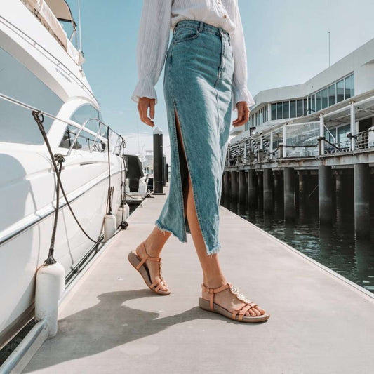 Lifestyle image for Ayla Adjustable Sandal - Apricot