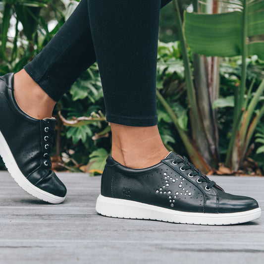 Lifestyle image for Basha Lace-Up Casual Sneaker - White