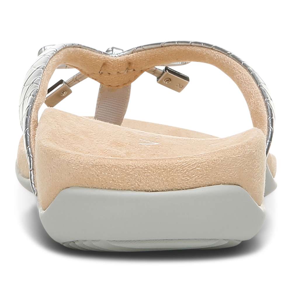 Bella Toe Post Sandal - Silver