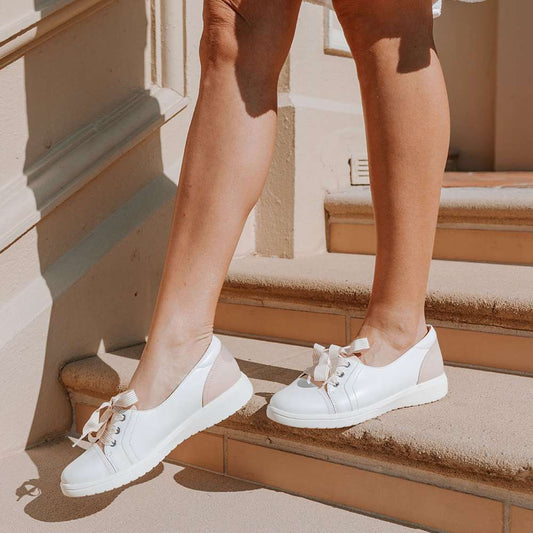 Lifestyle image for Bridgette Slip-On Casual Sneaker - White/Blush