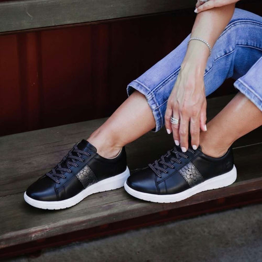 Lifestyle image for Brooklyn Lace-Up Casual Sneaker - Black