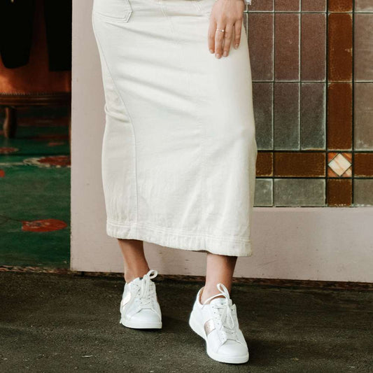 Lifestyle image for Brooklyn Lace-Up Casual Sneaker - White