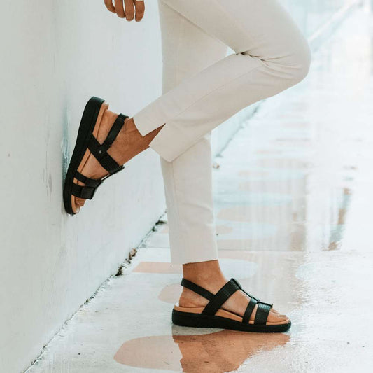 Lifestyle image for Bryn Adjustable Sandal - Blue Multi