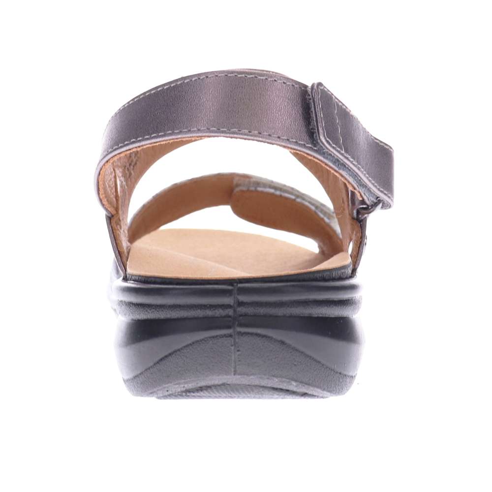Como Adjustable Slingback Sandal - Teal Snake/Gunmetal