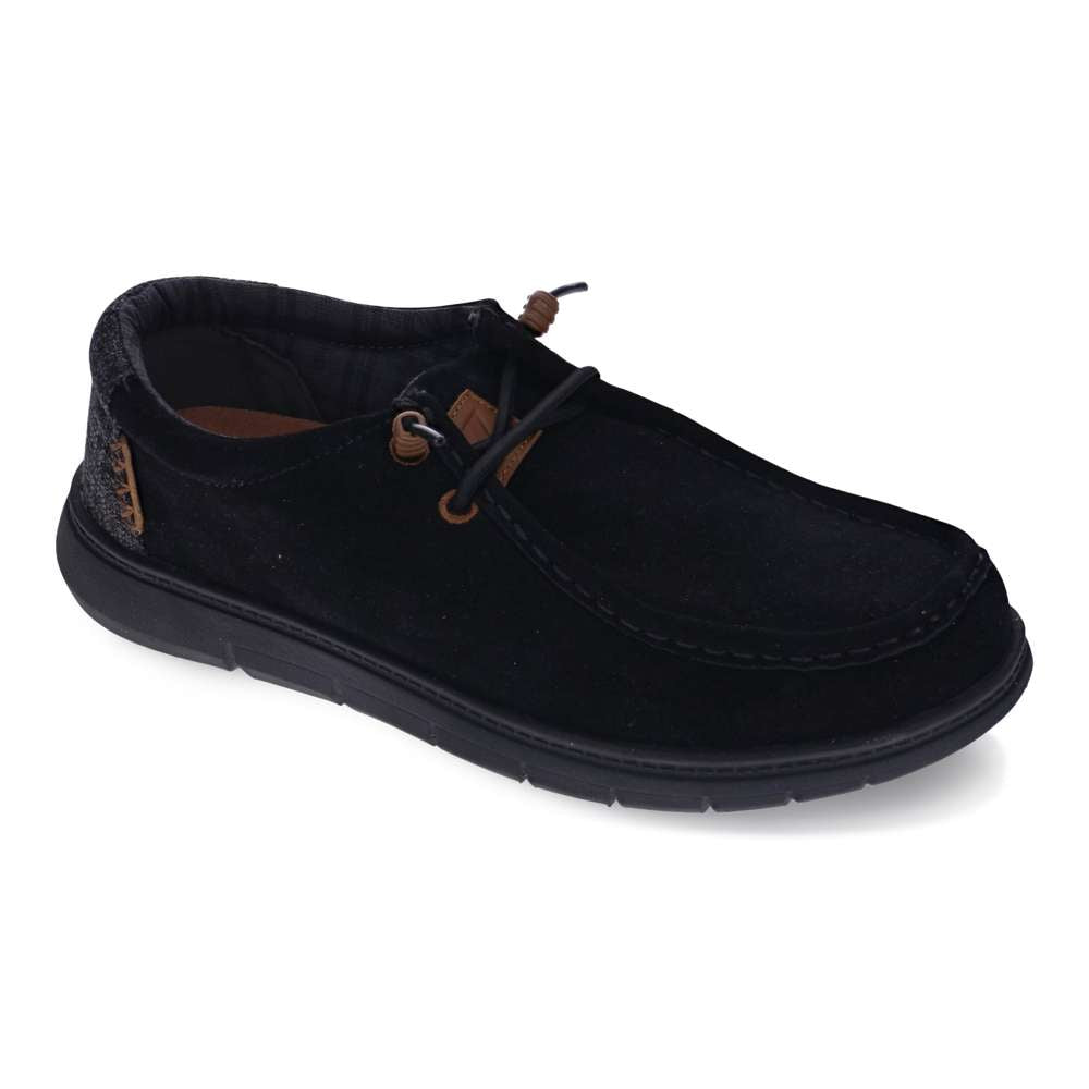 Hipster Suede Slip On - Black