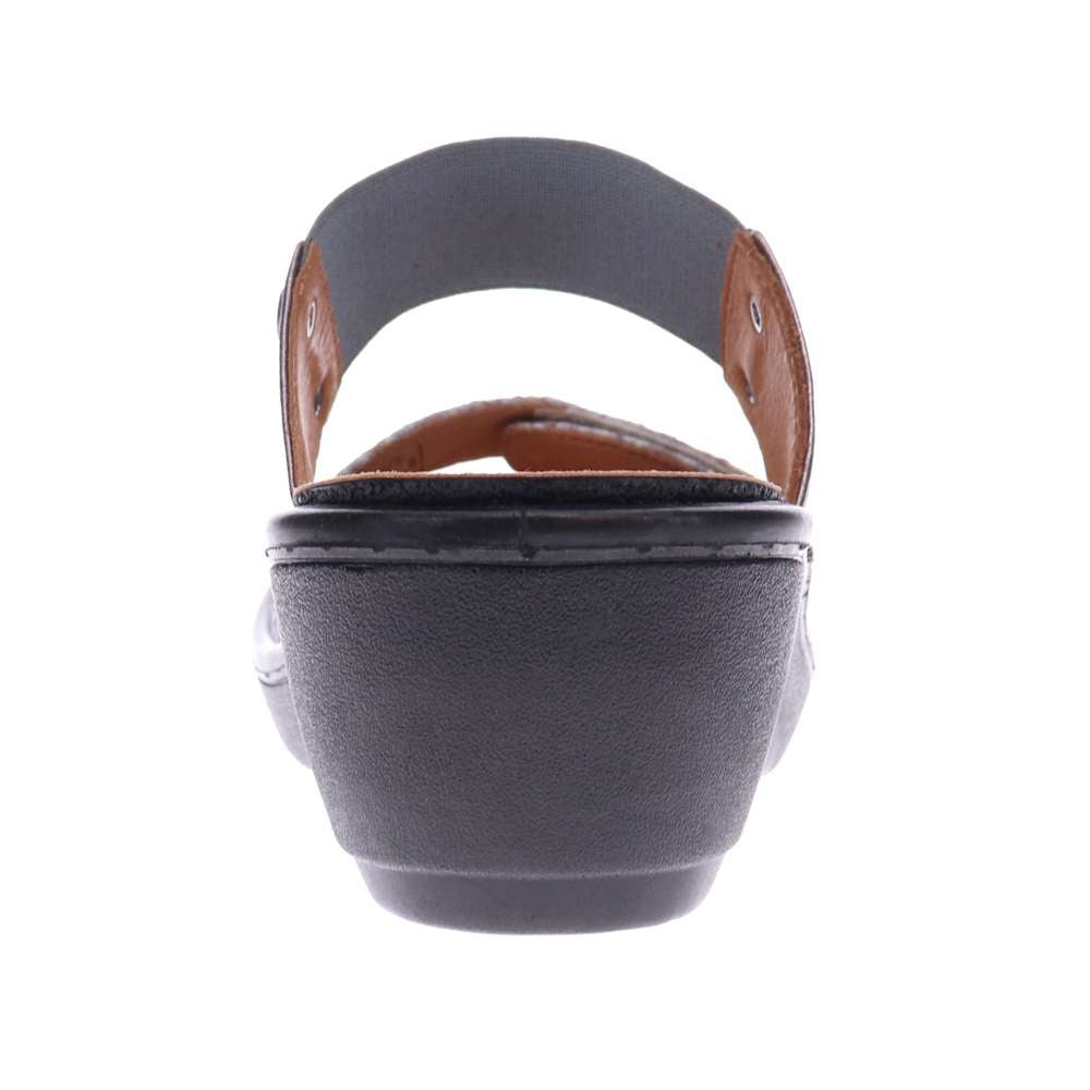 Ibiza Slide - Gunmetal/ Teal Snake