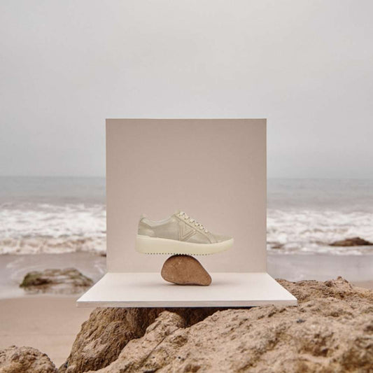 Lifestyle image for Kearny Lace-Up Casual Sneaker - Soft Gold