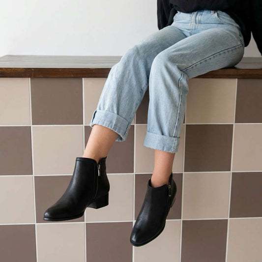 Lifestyle image for Houston Heeled Zip Boot - Black