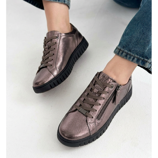 Lifestyle image for Luna Zip Casual Sneaker - Bronze