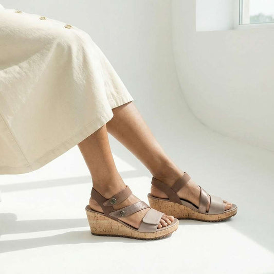 Lifestyle image for Madelyn Wedge - Taupe Multi