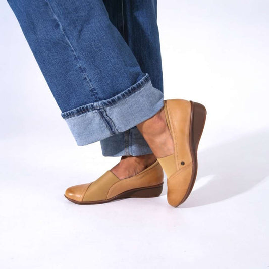 Lifestyle image for Naples Wedged Loafer - Fawn