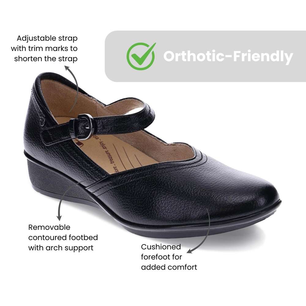 Narita Mary-Jane Flats - Black