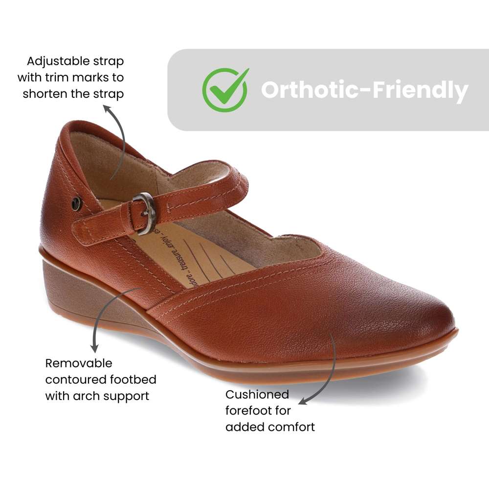 Narita Mary-Jane Flats - Cognac