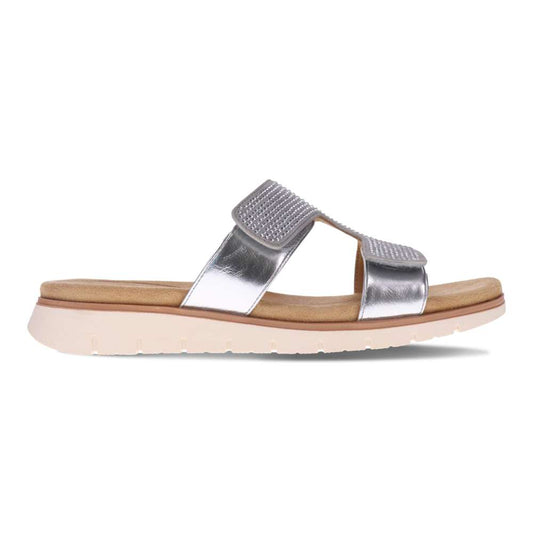 Nola Slide - Lt Grey/Rhinestone