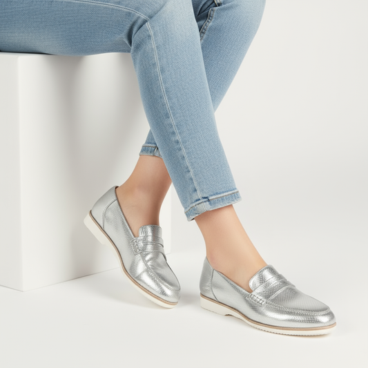 Lifestyle image for Remi Casual Slip-On - Silver Snake
