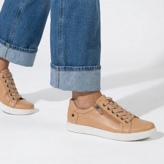 Lifestyle image for Brisbane Zip Casual Sneaker - Fawn