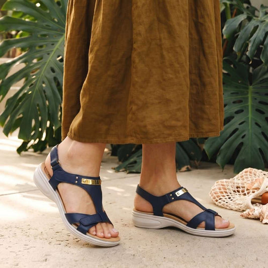 Lifestyle image for Santa Monica Sandal - Blue French