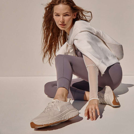 Lifestyle image for Walk Max Lace-Up Sneaker - Cream