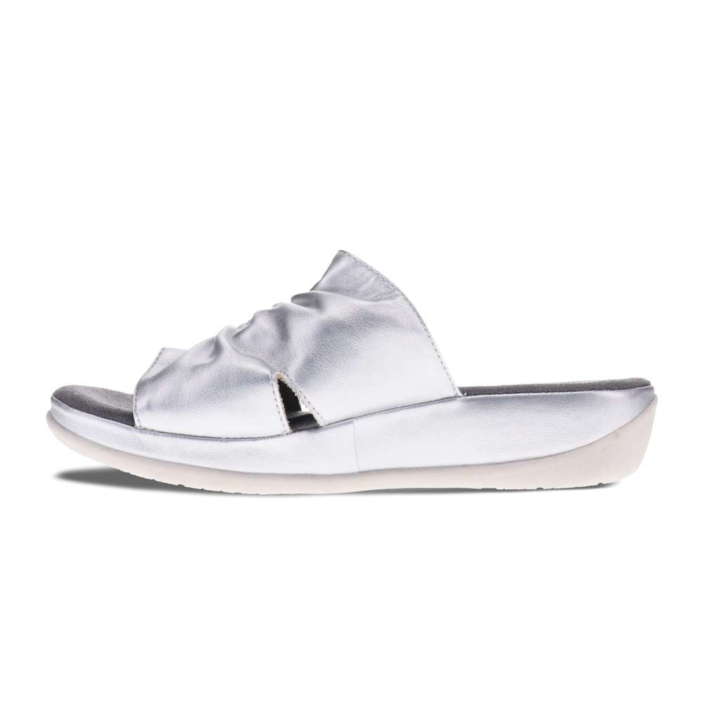Cora Slide Sandal - Pewter