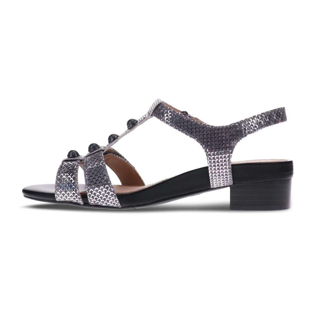 Gina Backstrap Sandal - Grey/Silver