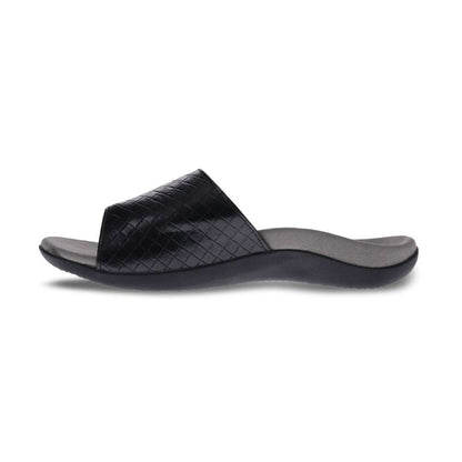 Samos Weave Slide Sandal - Black