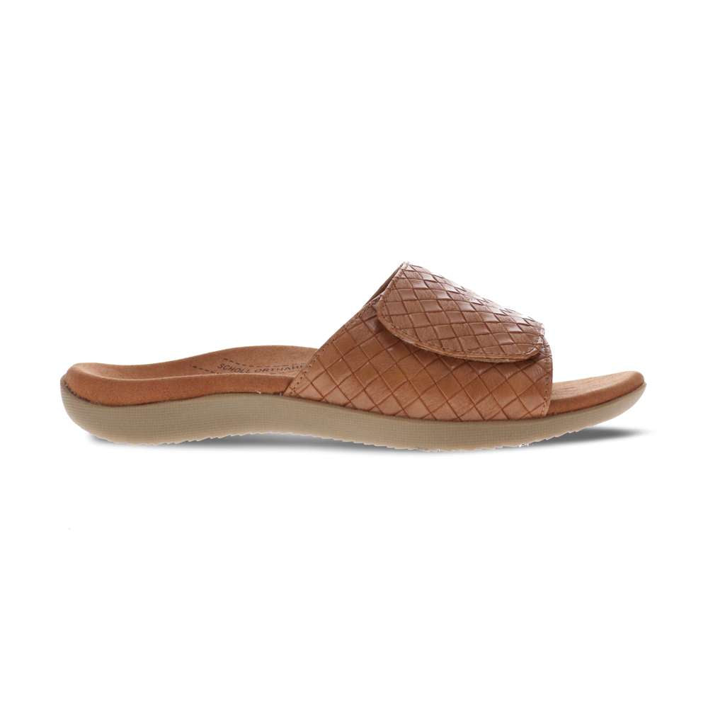 Samos Weave Slide Sandal - Brown