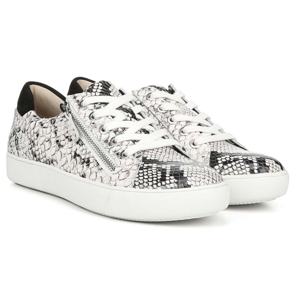 Macayla Casual Sneaker - Black/White Snake