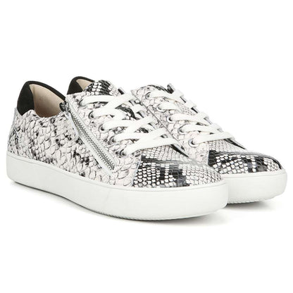 Macayla Casual Sneaker - Black/White Snake