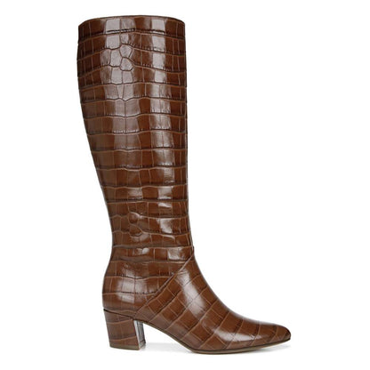 Melanie Tall Boot - Brown Croco