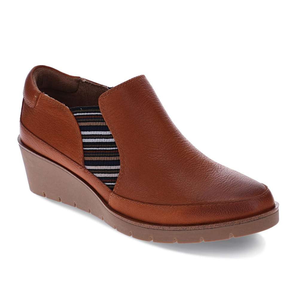 Mykonos Wedge Loafer - Cognac