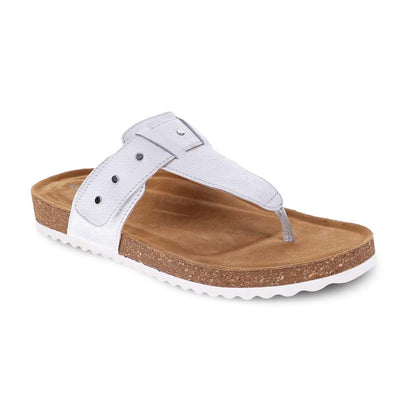Brenda Toe Post Sandal - White