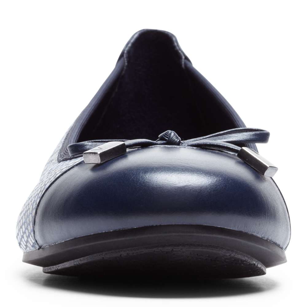 Minna Ballet Flat - Navy Snake