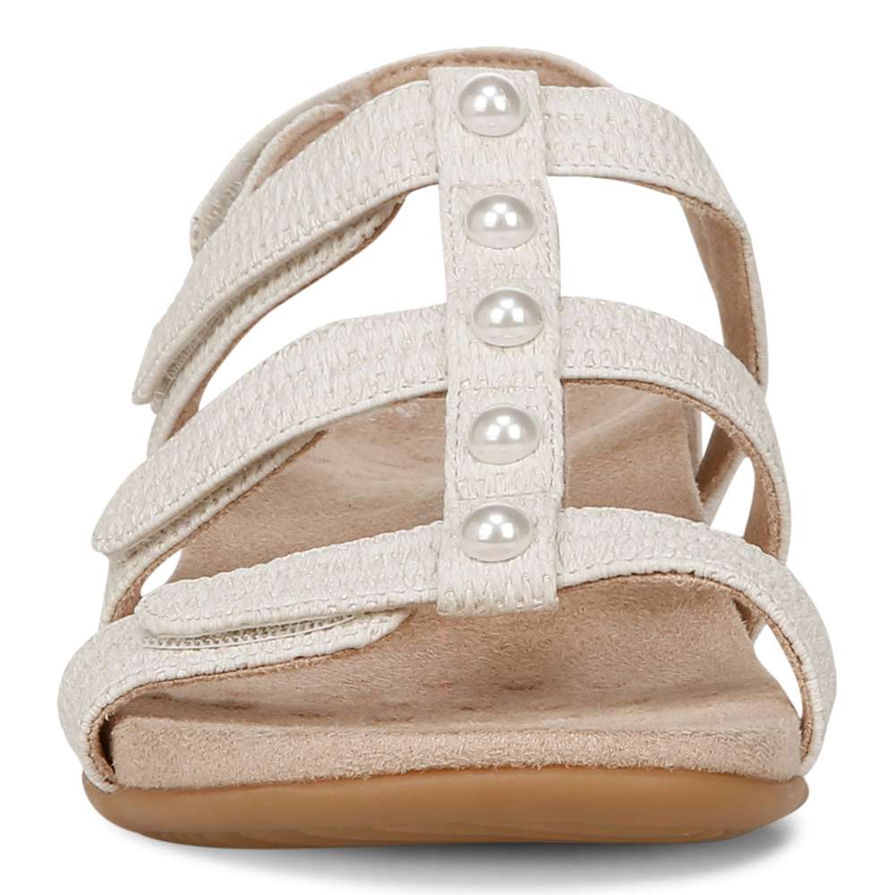 Amber Pearl Adjustable Sandal - Cream