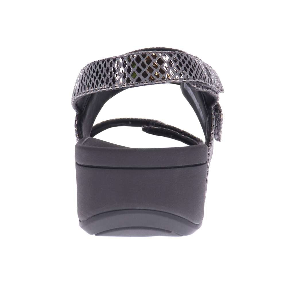 Bolinas Platform Sandal - Pewter Snake