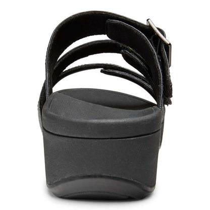 Rio Platform Sandal - Black Woven