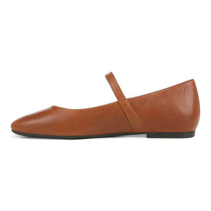 Alameda Mary-Jane Flat - Tan