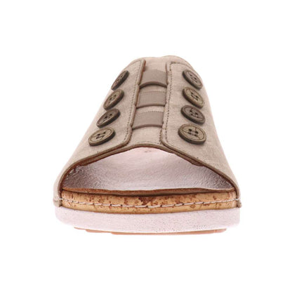 Antalya Slide - Gold Linen
