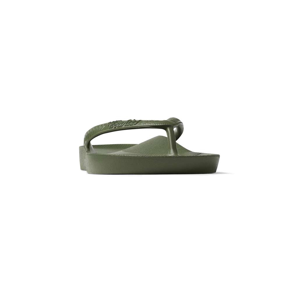 Arch Support Thongs - Khaki Green