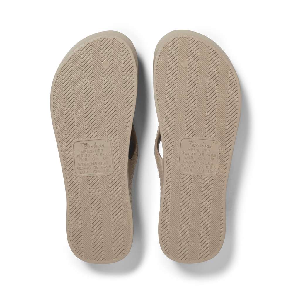 Arch Support Thongs - Taupe