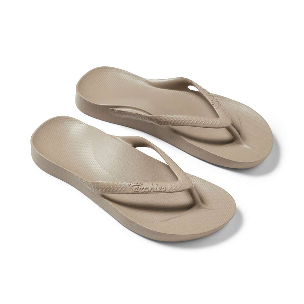 Arch Support Thongs - Taupe