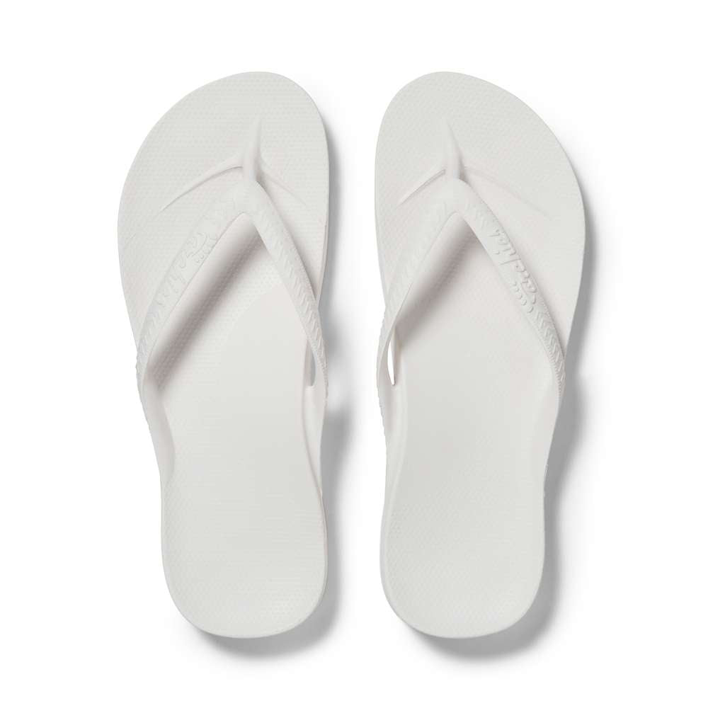 Arch Support Thongs - White