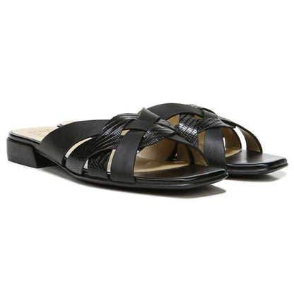 Ashford Slide - Black Lizard/Leather