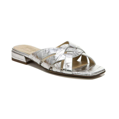 Ashford Slide - Silver Croc