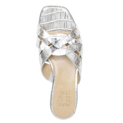 Ashford Slide - Silver Croc